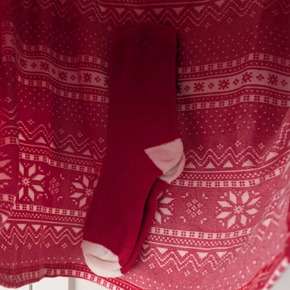Abound Red and White Snowflake Pajama Set